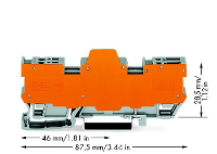 WAGO 769 182/769 314 Basisklemblok 5 mm Spanveer Toewijzing: L Grijs 10 stuk(s)