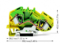 WAGO 783 607 Aardingsklem 12 mm Spanveer Toewijzing: Terre Groen, Geel 25 stuk(s)