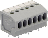 WAGO 805 105 Veerkrachtklemblok 1.50 Mm² Aantal polen 5 Grijs 1 stuk(s)
