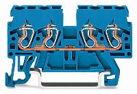 WAGO 870 834 Doorgangsklem 5 mm Spanveer Toewijzing: N Blauw 100 stuk(s)