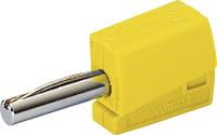 WAGO Banaanstekker Stekker, recht Stift Ø: 4 mm Geel 1 stuk(s)