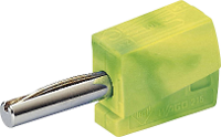 WAGO Banaanstekker Stekker, recht Stift Ø: 4 mm Groen, Geel 1 stuk(s)