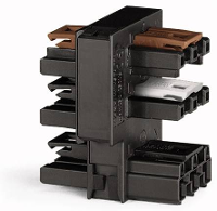 WAGO Net splitter [Netstekker, Netbus, Netbus   Netbus, Netbus, Netbus] Totaal aantal polen: 3 Wit 10 stuks
