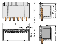 WAGO Penbehuizing board 2092 Totaal aantal polen 2 Rastermaat: 5 mm 2092 1402 200 stuks
