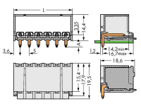 WAGO Penbehuizing board 2092 Totaal aantal polen 2 Rastermaat: 5 mm 2092 1422 200 stuks