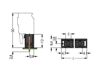 WAGO Penbehuizing board 231 Totaal aantal polen 2 Rastermaat: 5 mm 231 132/001 000/105 604 200 stuks