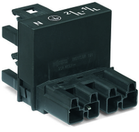 WAGO WAGO GmbH & Co. KG Net H splitter [Netstekker   Netbus, Netbus] Totaal aantal polen: 4 Zwart 25 stuk(s)
