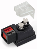 WAGO WAGO GmbH & Co. KG Voedingsmodule [Ronde kabel   Lintkabel] Totaal aantal polen: 2 Zwart 25 stuk(s)