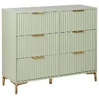 WALCOTT   Ladekast met 6 lades   Lichtgroen   MDF