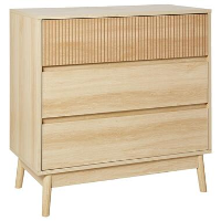WALES   Ladekast 3 lades   Lichte houtkleur   MDF