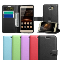 Wallet Leather Cardholder Pu Case Cover For Huawei Y6 Elite 4g / Y5ii 2