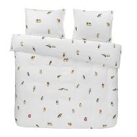 Marjolein Bastin dekbedovertrek Sparrow   wit   200x200/220 cm   Leen Bakker