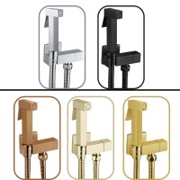 Wandgemonteerd vierkant T Type messing handbidet sproeikop bidetsproeier koperen toilet sproeiset