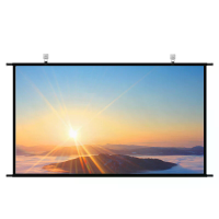 Wandgemonteerde projectorenscherm 16:9 84 inch anti licht 4K HD vouwbaar draagbaar zonder boren boorgaten vrij projectie