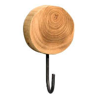 Wandhaak Finn   mungur hout   15x8x3 cm   Leen Bakker