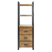 Wandmeubel Scott   3 lades   metaal/hout   180x60x45 cm   Leen Bakker