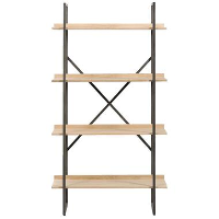 Wandmeubel Vancouver   grijs eiken   165x90x35 cm   Leen Bakker