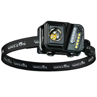 WARSUN 750 Lumen oplaadbare lichtgewicht hoofdlamp met bewegingssensor,hardloop  en helmlicht,LED hoofdlamp,5 standen vo