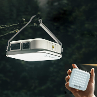 WARSUN LED Campinglantaarn 1000LM, Oplaadbare Campinglantaarn 6000mAh, 4 Lichtmodi, IPX5 Waterbestendig, Zonnetentlicht