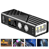 Warsun X809 Pro 13000LM Meest Krachtige LED Moonbox Zaklamp LCD Scherm USB Oplaadbare Clip Licht Waterdicht Buiten Campi