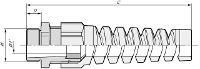 Wartel Met Beschermspiraal M20 Polyamide Zilver Grijs (ral 7001) Lappkabel Skintopâ® Bs Iso M 20x1,5 50 Stuks