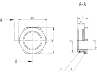 Wartel Reduceerring Met O Ring M32 M20 Messing Naturel Lappkabel Skindicht Mr M 6kt. 32X1,5/20x1,5 25 Stuks