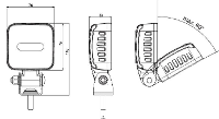 WAS Achteruitrijlicht 12 V/DC, 24 V/DC, 36 V/DC, 48 V/DC, 70 V/DC W263 2172 W263 Brede nabijgebied belichting (b x h x d) 76 x 116 x 36 mm 805 lm