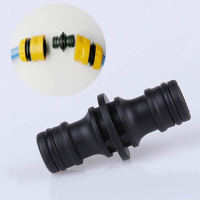 Water Pipe Two Way Nipple Joint Hose Plastic Black Connector Fitting