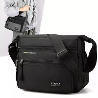 Waterdichte nylon mannen schoudertas grote capaciteit meerdere zakken rits schoudertas mode casual buiten reis messenger