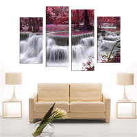 Waterfall Combination Canvas Print Painting Printed On Canvas Home Background Wall Decor
