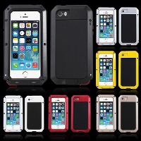 Waterproof Shockproof Aluminum Gorilla Glass Case For Iphone 5s