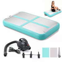 WaveRite 100x60x10cm AirBlock Opblaasbare Gymnastiekmat Gymblok Tumblingblok Trainingsblok Trainingsmat Sportblok Gymblo