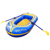 WaveRite 2 persoons opblaasbare kajak PVC, zware uitvoering, met peddels, rekken, visboot, voor meerlake, rivier, buiten