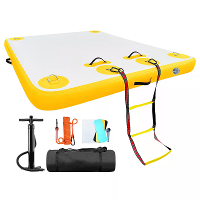 WaveRite 8x6ft Opblaasdock Drijvende Platform voor Meren, Zwembaden en Oceanen Groot Zwempad met Multifunctioneel Ontwer