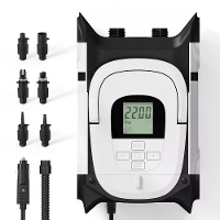 WaveRite Portable Paddle Board Pomp Elektrisch 22PSI Inflator Pomp DC12V Dubbele Fase Lucht & Auto Off Geschikt voor Opb