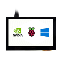 Wareshare® 4,3 inch IPS HDMI scherm Capacitieve touchscreen ondersteuning voor NVIDIA Jetson Nano Raspberry Pi / nul