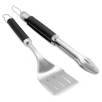Weber Precision barbecuetang  en spatelset grillbestek