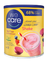 WeCare Lower Carb Shake Rood Fruit & Biet