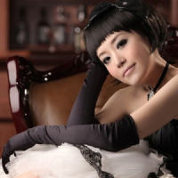 Wedding Bridal Long Satin Elbow Finger Gloves Proms Party Sexy
