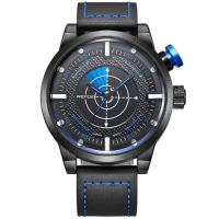 Weide Men Casual Business Leather Strap Analog Quartz Watch