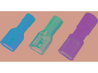 WeidmÃ¼ller 1491940000 Huls voor platte stekker Insteekbreedte: 6.3 Mm Insteekdikte: 0.8 Mm 180 Â° Volledig geÃ¯soleerd Blauw 100 stuks