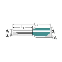 Weidmüller 9019030000 Adereindhulzen 0.75 Mm² Deels geïsoleerd Grijs 500 stuk(s)