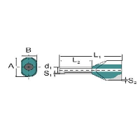 Weidmüller 9037590000 Dubbele adereindhulzen 16 mm² Deels geïsoleerd Blauw 50 stuk(s)