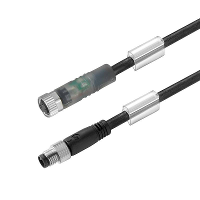 Weidmüller 1550230050 Sensor/actuator connector, geassembleerd M8 Aantal polen (sensoren): 3 Stekker, recht, Bus, recht 0.50 M 1 stuk(s)