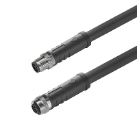 Weidmüller 2050270100 Sensor/actuator connector, geassembleerd M12 Aantal polen (sensoren): 4 Stekker, recht, Bus, recht 1.00 M 1 stuk(s)