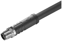 Weidmüller 2050640150 Sensor/actuator connector, geassembleerd M12 Aantal polen (sensoren): 4 Stekker 1.50 M 1 stuk(s)