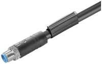 Weidmüller 2455210300 Sensor/actuator connector, geassembleerd M12 Aantal polen (sensoren): 4+PE Stekker 3.00 M 1 stuk(s)