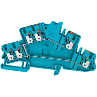 Weidmüller 2531530000 Doorgangsserieklem 5.10 Mm Push In klem Blauw 50 stuk(s)