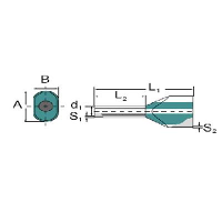 Weidmüller 9004730000 Dubbele adereindhulzen 4 mm² Deels geïsoleerd Grijs 100 stuk(s)