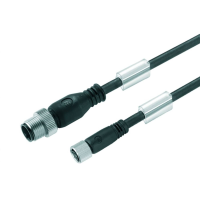 Weidmüller 9457770050 Sensor/actuator connector, geassembleerd M12 Aantal polen (sensoren): 3 Stekker, recht, Bus, recht 0.50 M 1 stuk(s)